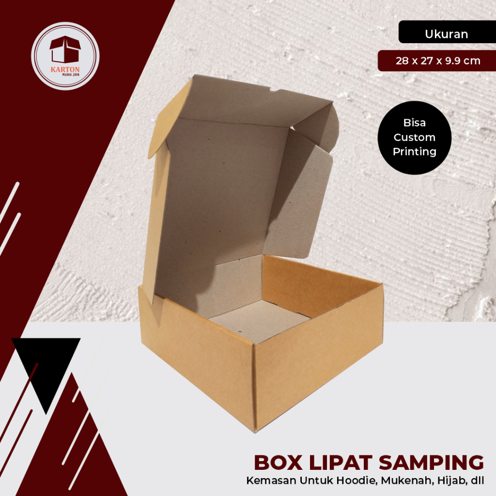 

BOX LIPAT SAMPING UK. 27 x 27 x 10 cm -box hampers/box souvenir/box kado/box medium/kardus/packaging