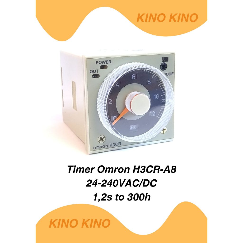 KINOGAWA Timer Omron H3CR-A8 24-240VAC DC Timer H3CR Komponen Panel Listrik Perakitan Proyek Industr
