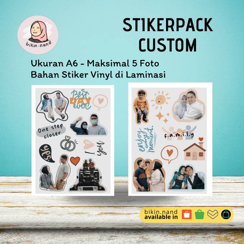 

Stiker foto bisa custom/Sticker Family/Couple