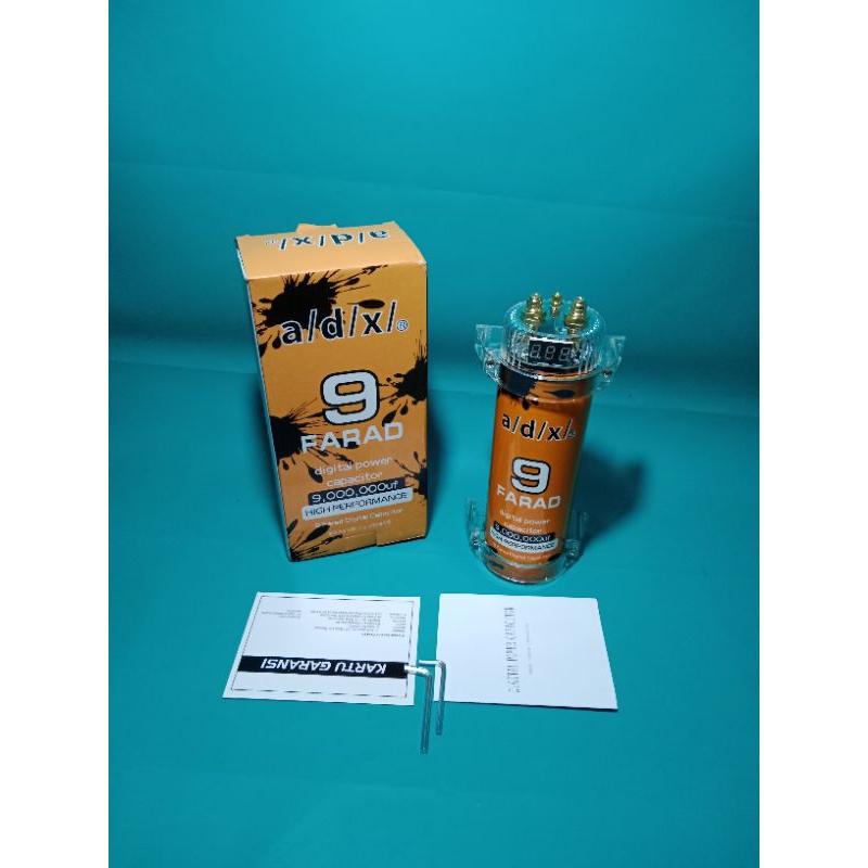 Kapasitor ADX Ukuran 9 Farad Tegangan 12Volt Audio Mobil