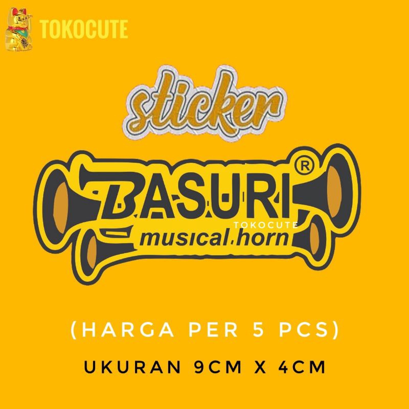 

[5 PCS] Stiker Basuri Musical Horn, Stiker Telolet Basuri, Stiker Klakson Basuri, Gambar Tempel Basuri