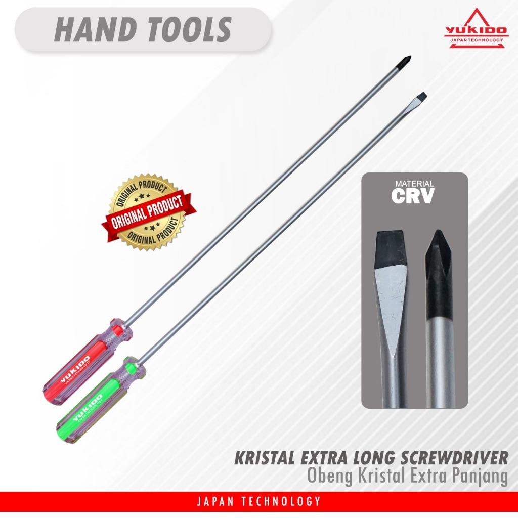 MENYALAH Obeng Plus Minus Magnet Besi Kecil 12 Inch Obeng Setting Motor Obeng Seting Karbu