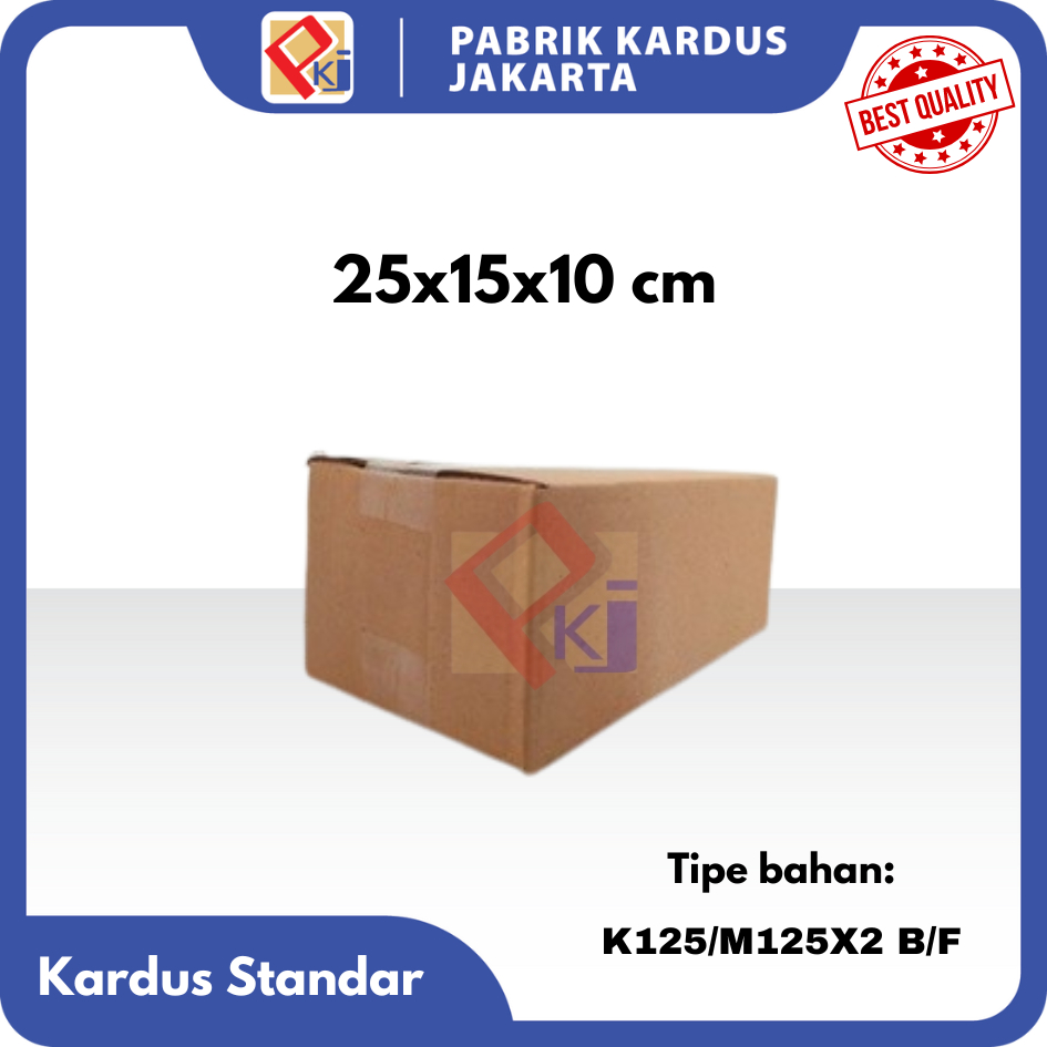 

Kardus packing 25x15x10cm SINGLE WALL POLOS BOX KECIL STANDAR (isi 10 pcs)