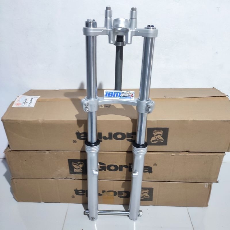 SKOK NINJA GORILLA SHOCK SHOK NINJA RR GORILLA SILVER PNP HONDA CB GL MEGAPRO TIGER,SHOCK DEPAN NINJ