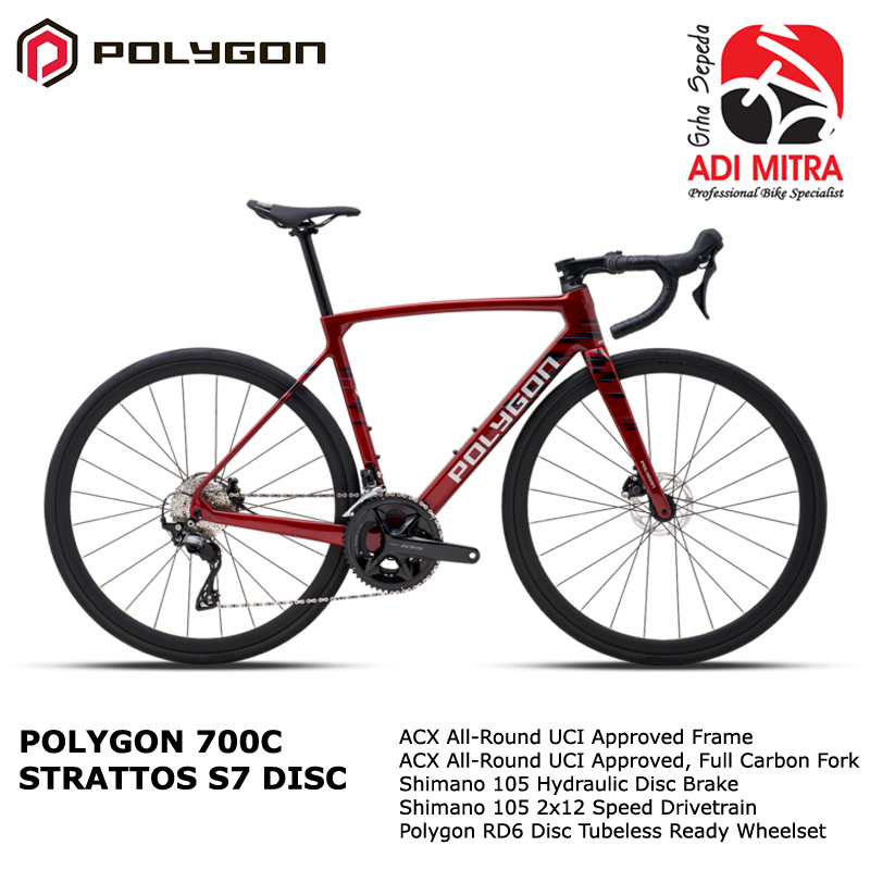Polygon Strattos S7D [700C] Road Bike Sepeda Balap