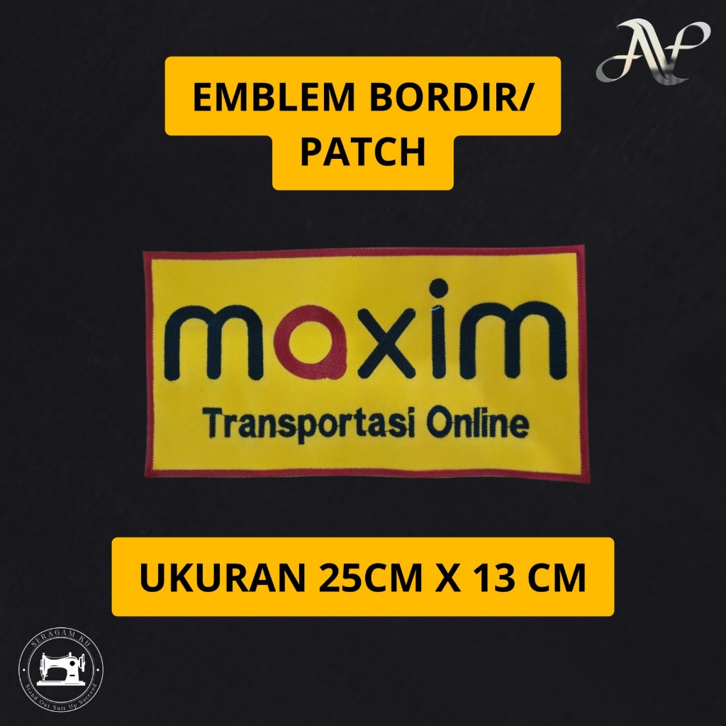 Emblem Bordir Patch Logo Maxim