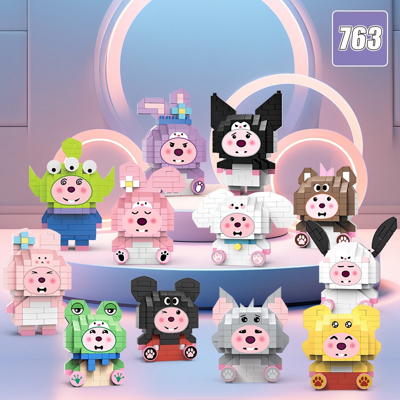 <Ready>Lego Loopy/Kuromi/Cinnamoroll/Melody Bricks Karakter Mainan Menyusun Nano Blok DIY Susun Blok