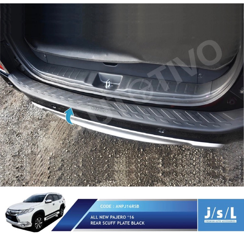 REAR SCUFF COVER INJAKAN PINTU MOBIL PAJERO / Sillplate Belakang All New Pajero 2016 - 2020