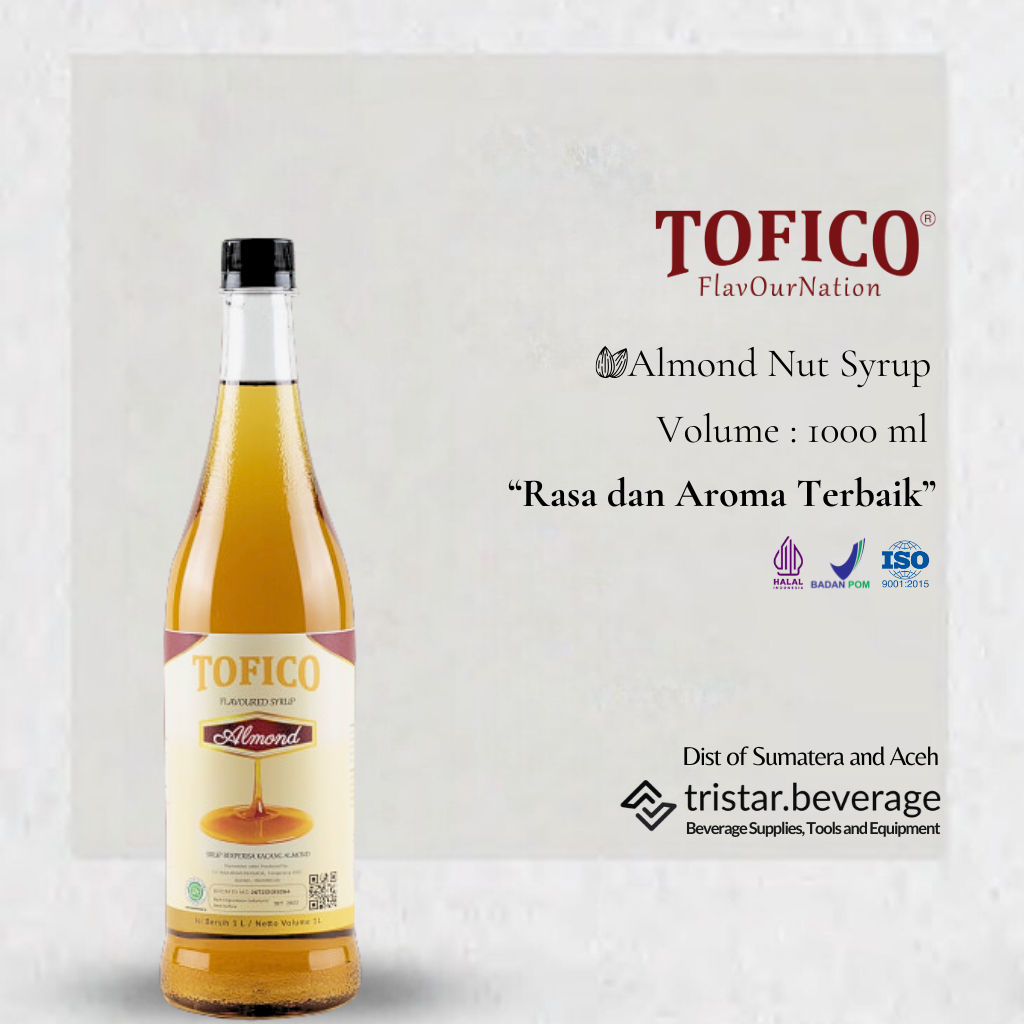 

Sirup Almond 1000 ml / Sirup Premium / Tofico Syrup 1 Liter