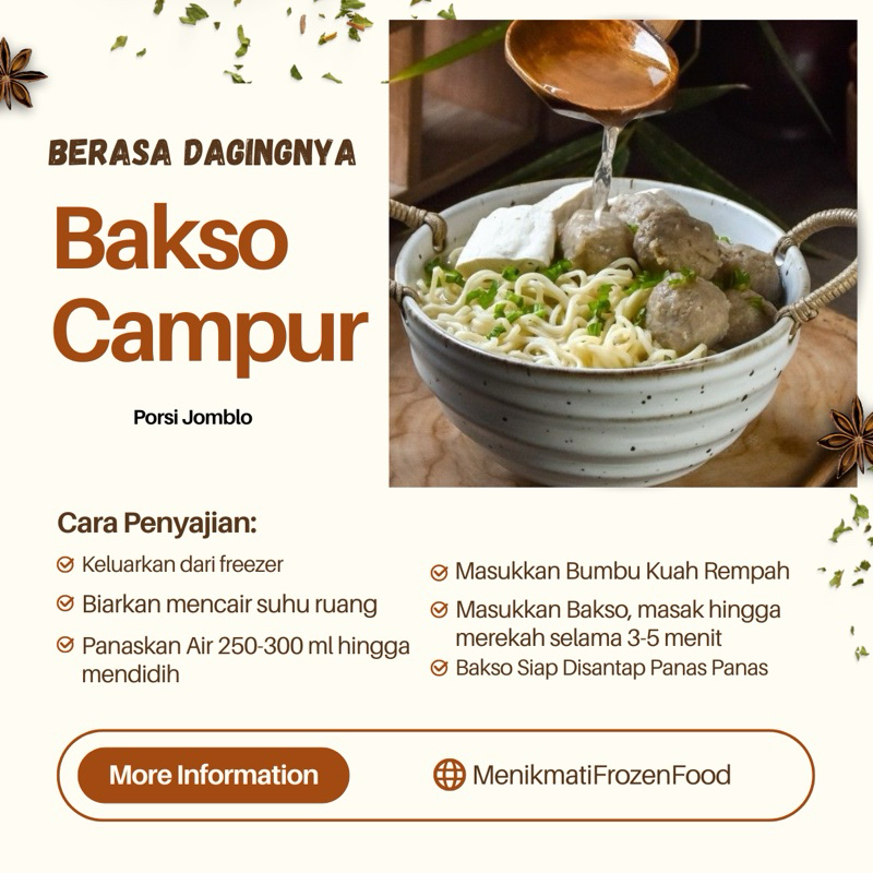 

Bakso Sapi Home Made BAKSOMU Paket Campur