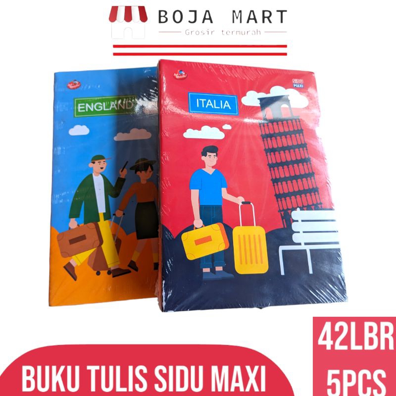 

Buku Tulis SIDU/Sinar Dunia/ Sidu Maxi Isi 5 42lbr uk boxy B5