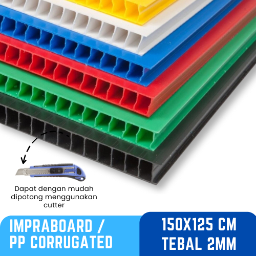 

Kilat Impraboard PP Corrugated Infraboard Tebal 2mm Ukuran 150x125 cm