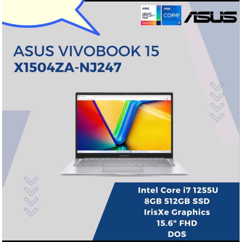 ASUS VIVOBOOK 15 X1504ZA INTEL i7 1255U 16GB 512SSD