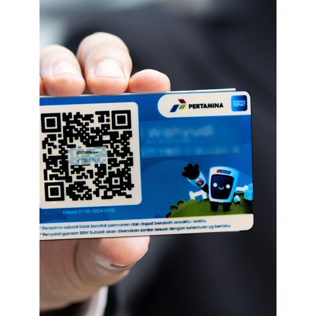 Cetak Kartu QR Code Pertamina UV Printed My Pertamina Custom Suka Suka