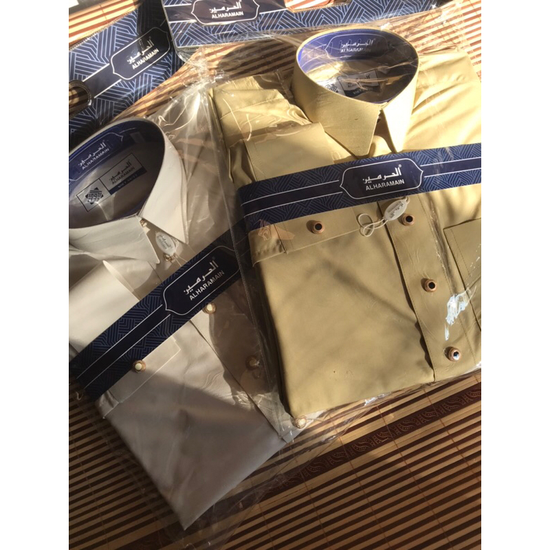 Jubah Al-Haramain Polycotton Premium manset, krah kemeja