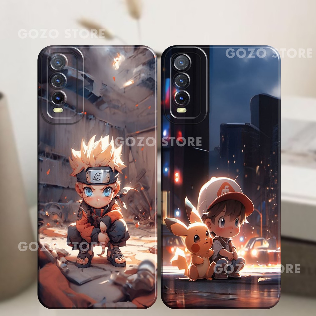 Softcase Utuk Vivo Y20/Y20s/Y12s Motif Anime Cute - Case Anime - Case Full Colour - Case Kekinian - 
