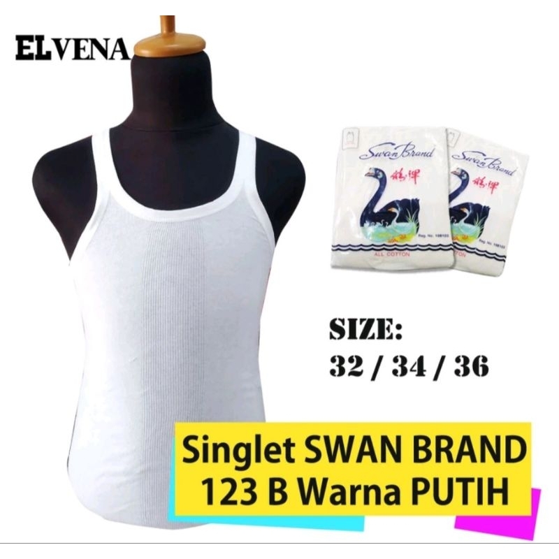 Singlet Swan Brand Garis Kaos Dalam Swan Brand Garis