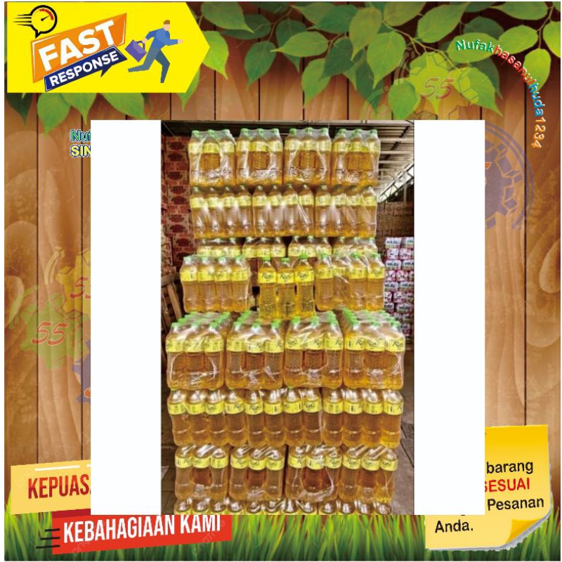 

Minyak goreng Rizky botol 1 krat