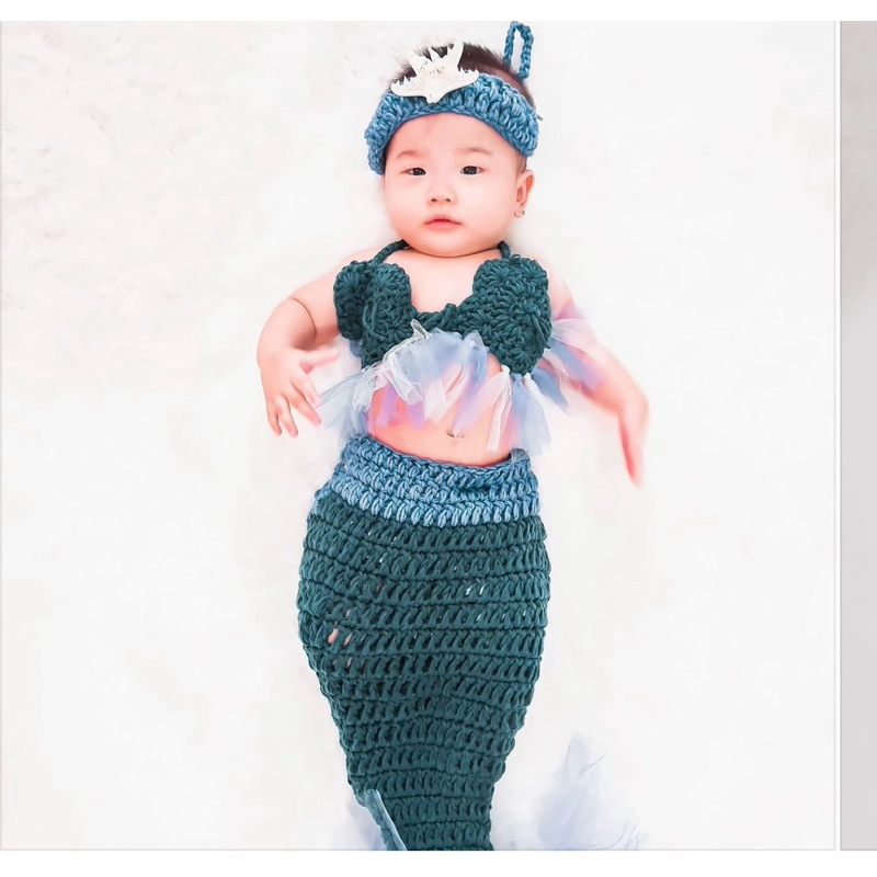 BAJU RAJUT BAYI / COSTUM / PROPERTI FOTOGRAFI / BABY PHOTOSHOOT MERMAID