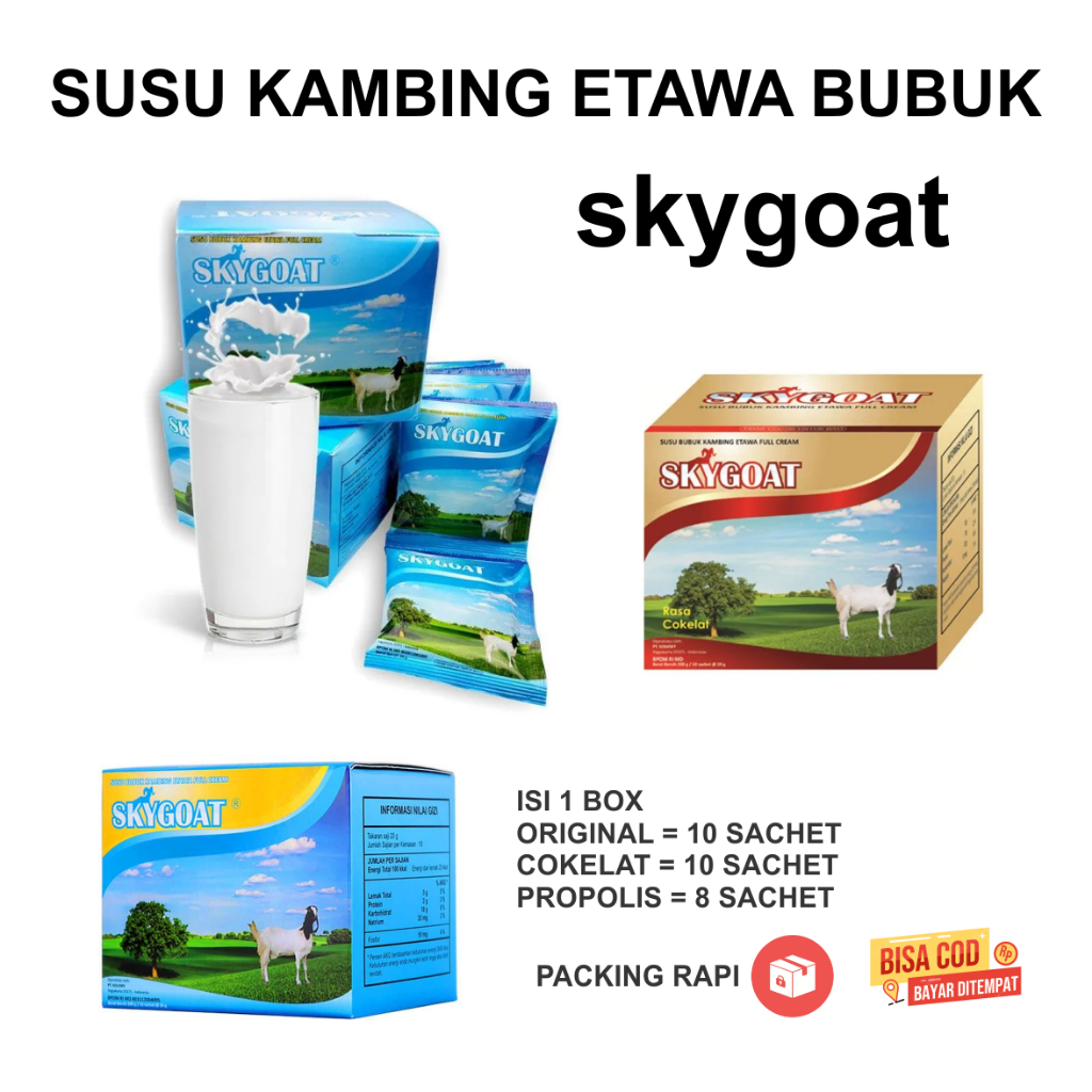 

SUSU KAMBING ETAWA BUBUK MURNI SKYGOAT/ SKY GOAT TERMURAH PAKET 4 BOX