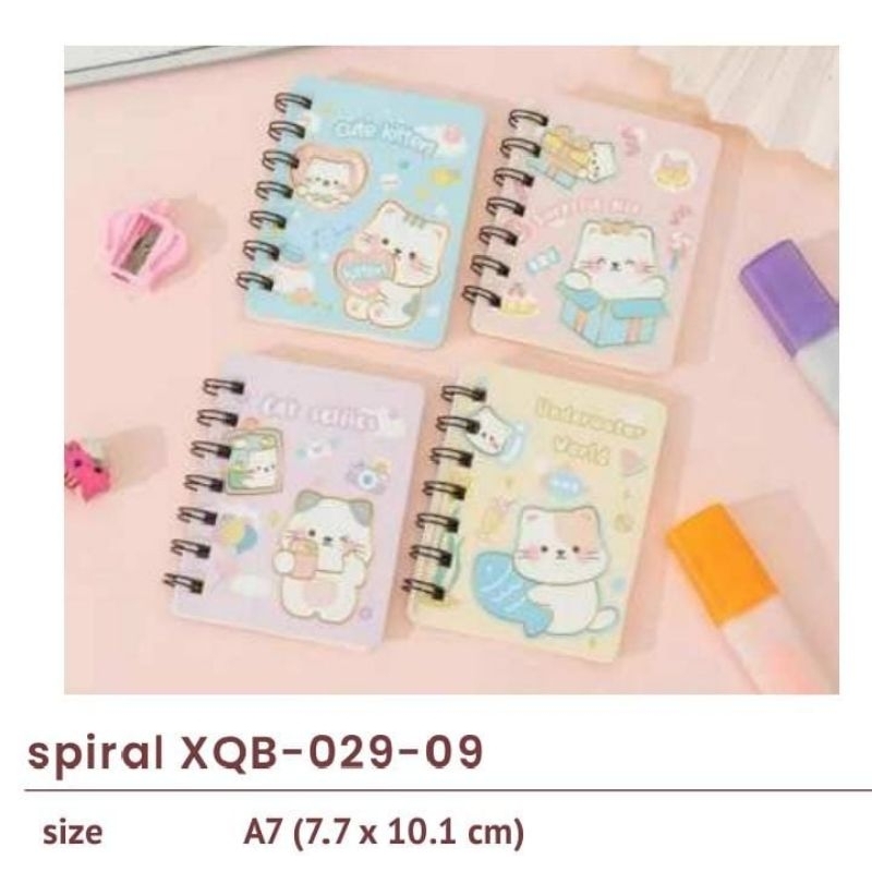

Buku Mini/notebook spiral size A7 motif lucu