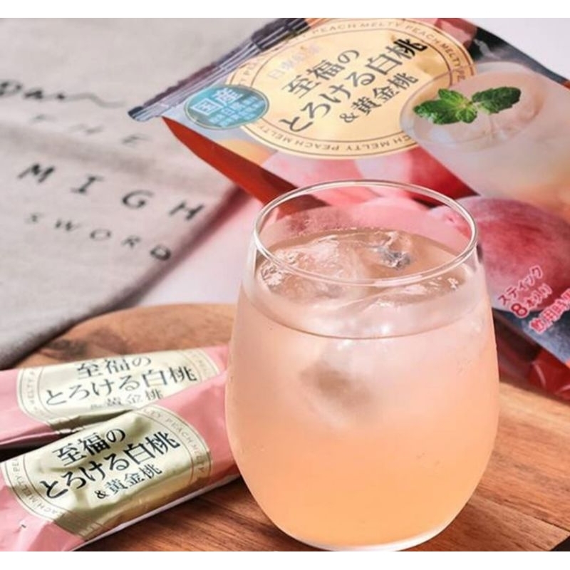

Nittoh white peach fruity drink isi 8 sachet, Made in Japan