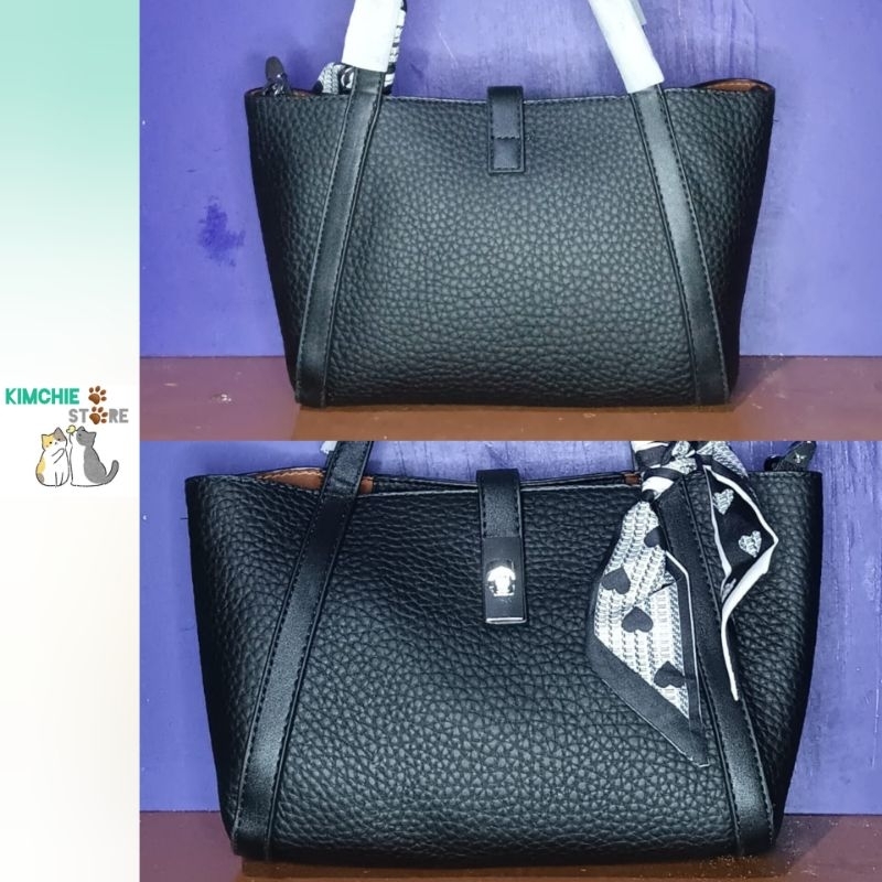 TAS SELEMPANG WANITA 2 IN 1 - TAOLEYU SLING BAG PITA BLACK real pict