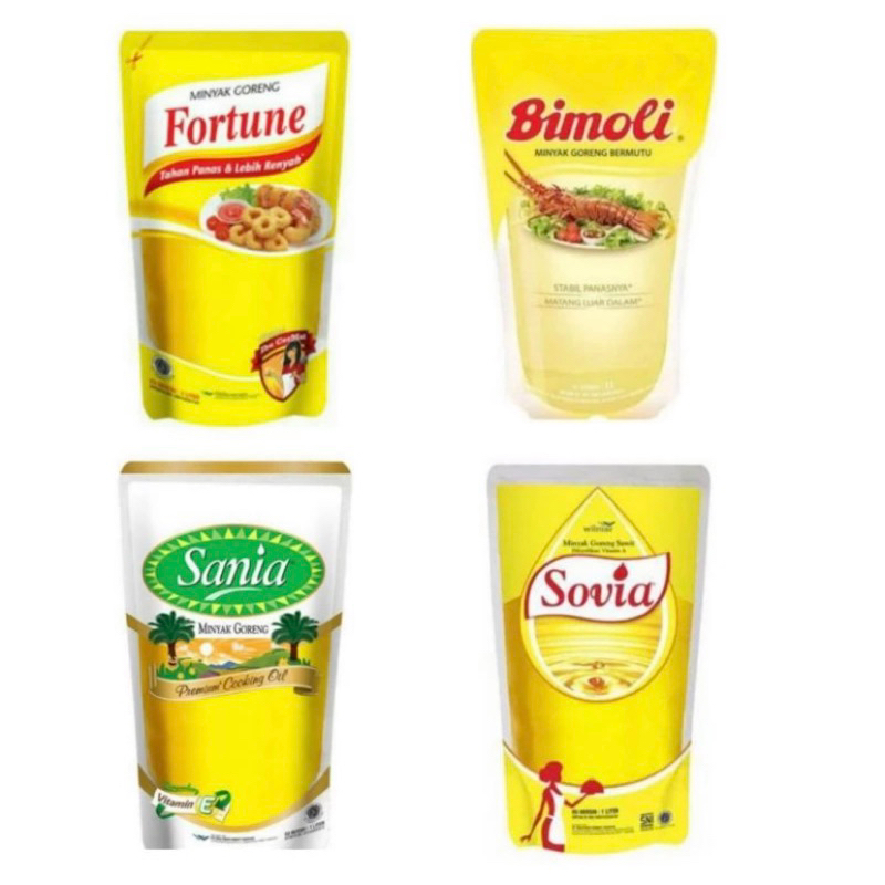 

Minyak goreng 1 liter merk fortune bimoli sania sovia