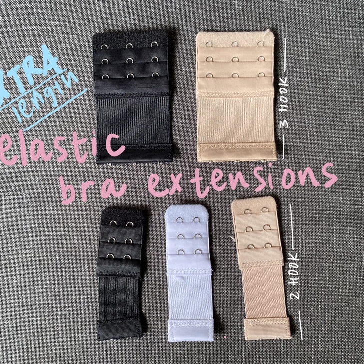 HOT Elastic Extra Length Bra Extension Penyambung Tali Bh Pengait Extenders Hook Kaitan Sambungan Bi