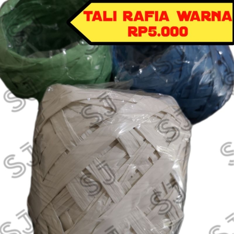 

tali rafia warna warni ecer rp5.000an | rafia cap bajaj 1pcs