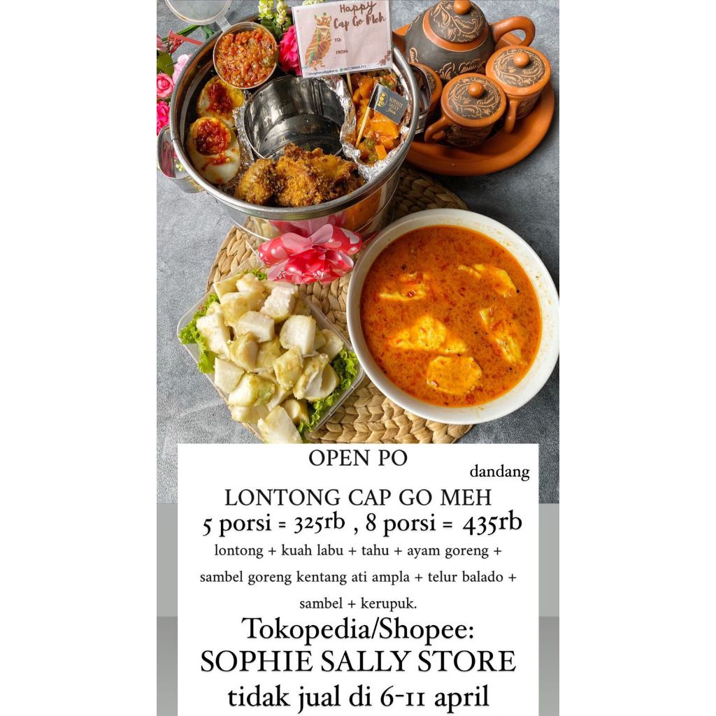 

Lontong Cap Go Meh DANDANG , BACA DESKRIPSI