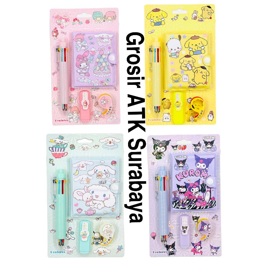 

Paket Alat Tulis / Study Set / Stationery Set Kotak Pensil Sanrio My Melody Cinnamorol Kuromi 4