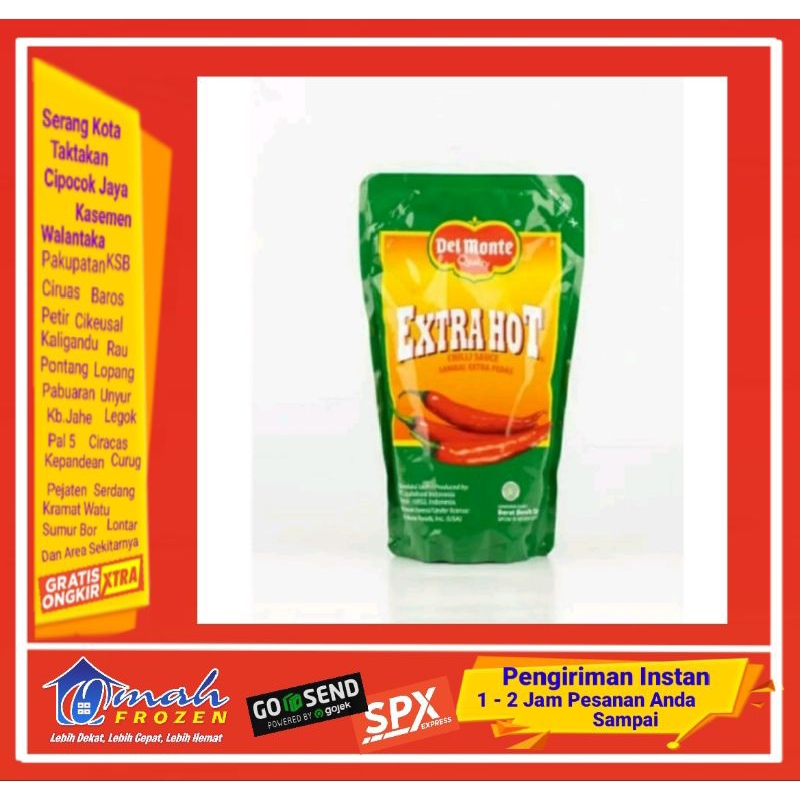 

Saos Extra Hot Delmonte 1Kg,Saus Extra Pedas, Frozen Serang