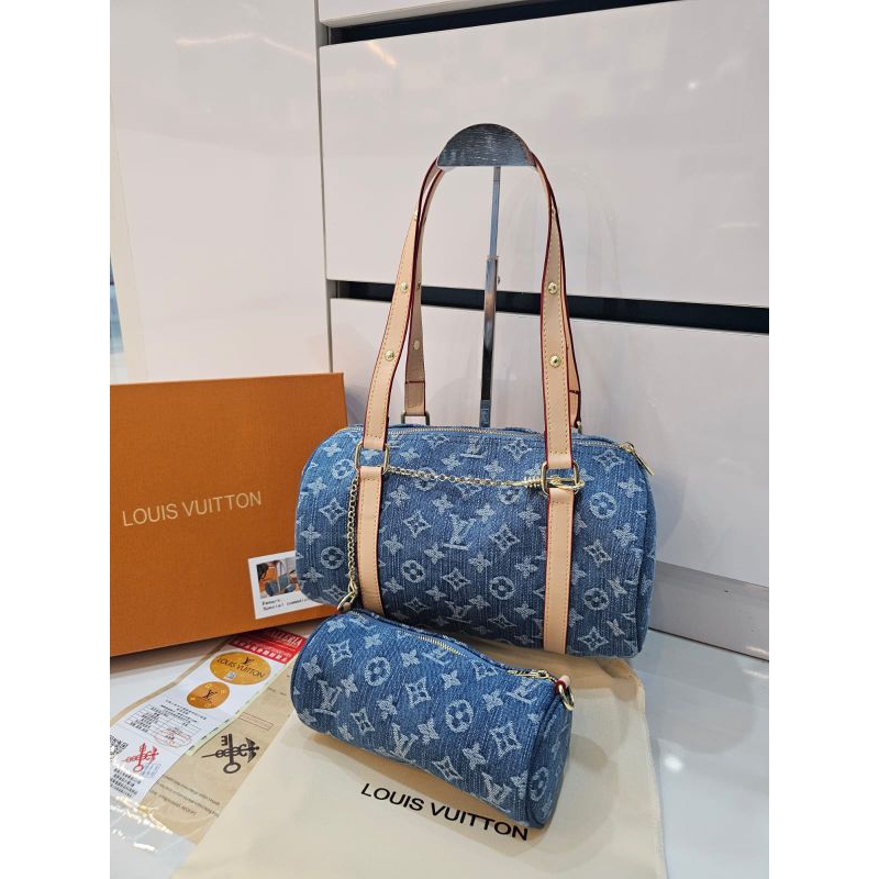 Lv speedy Denim set pouch semprem Free box