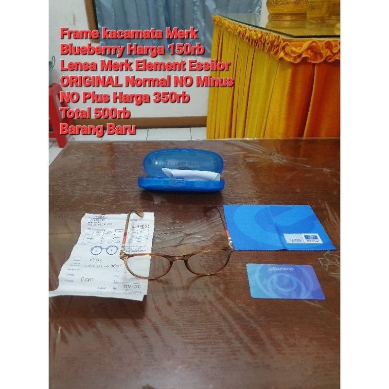 Kacamata Bluecromic Photocromic Lensa Normal Element Essilor Index Bias 1.56