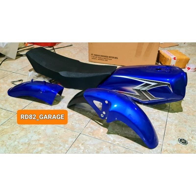 BODY BODI 1SET BIRU 2004 RX KING RXKING NEW PLUS JOK PRAHU STIKER LAPIS CLEAR