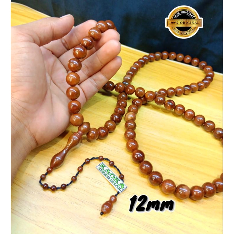 Tasbih kayu kokka kaukah original bulat 12mm (ORIGINAL KAUKAH)