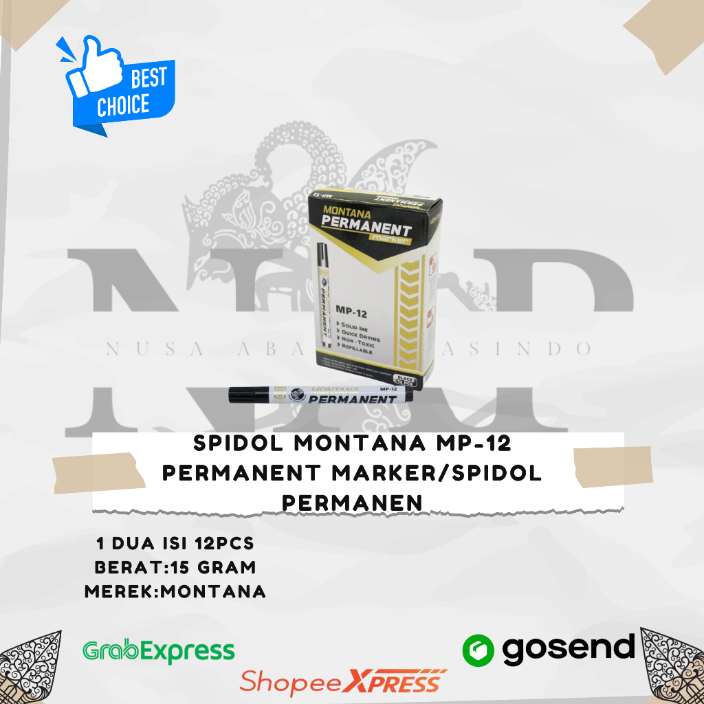 

Spidol Montana MP-12 Permanent Marker/Spidol Permanen