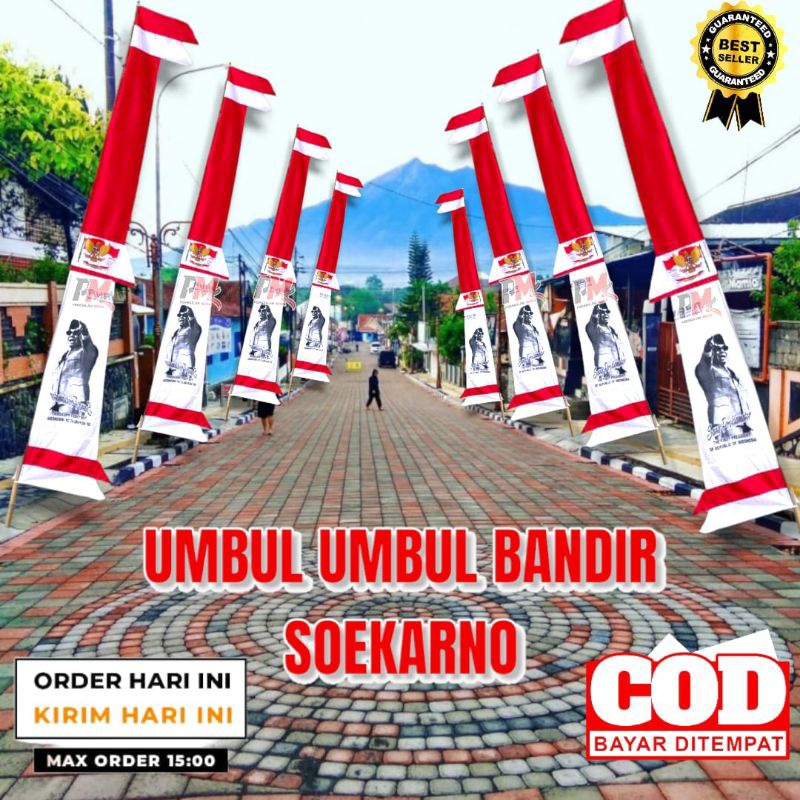 Bendera Umbul umbul Bandir Soekarno Merah putih Umbul umbul Merah Putih Panjang