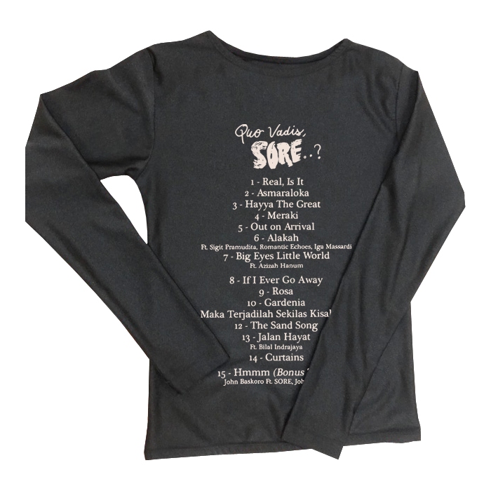 Kaos Quo Vadis Songlist Album Sore Tshirt 100% Cotton | Shortsleeve & Longsleeve | Tangan Pendek & T