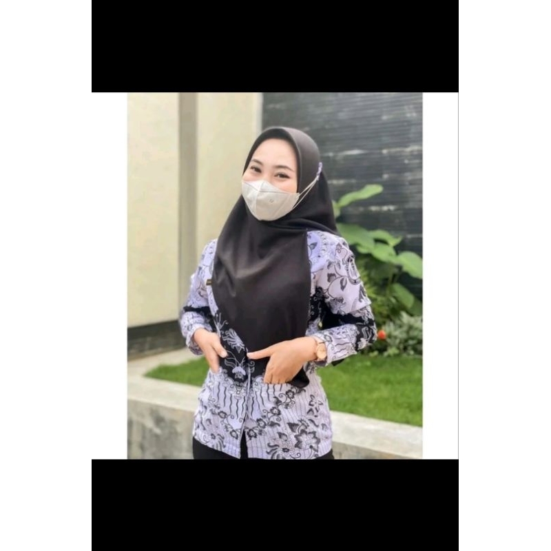 Seragam PGRI wanita lapis furing atasan blouse batik PGRI