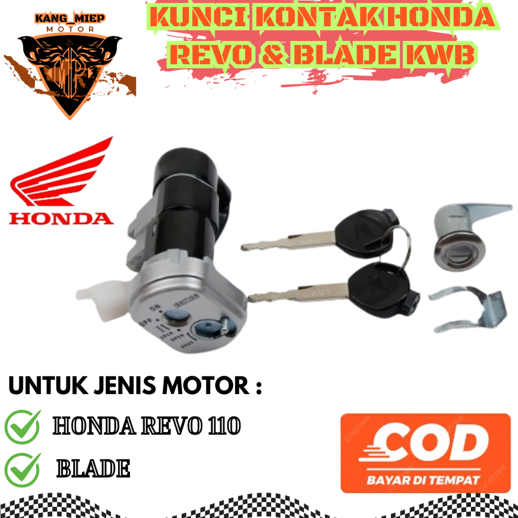 KUNCI KONTAK HONDA BLADE KWB / KUNCI KONTAK MOTOR REVO 110 (1 SET)