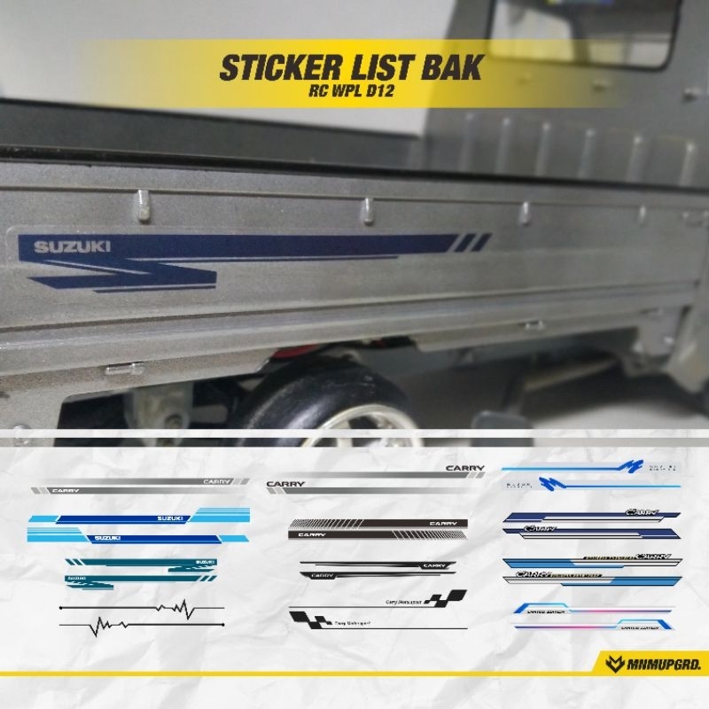 Sticker RC list bak WPL D12 skala 1/10