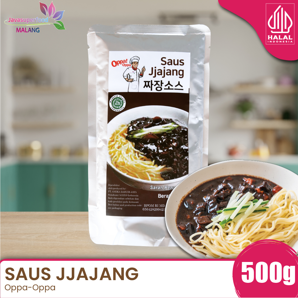 

Saus Jjajang Halal Pasta Kedelai Hitam 500g Saus jjajangmyeon Oppa!Oppa