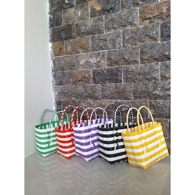 Tas cinta kecil paket 25pcs/tas anyaman plastik/tas sovenir/tas hampers/tas parcel