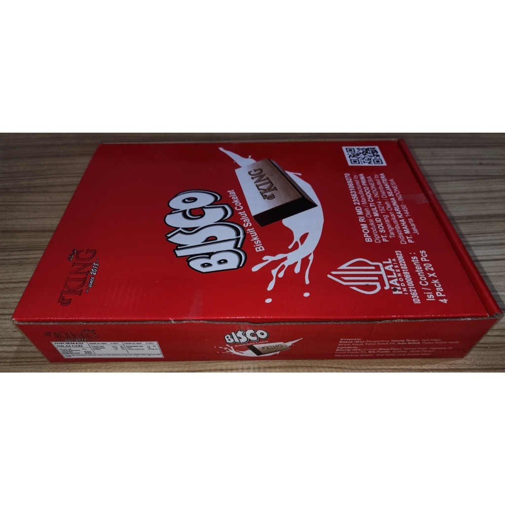 

bGF D'KING BISCO BISKUIT SALUT COKELAT (1 KOTAK ISI 4 PACKS) TERMURAH