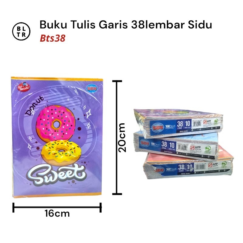 

PAK //BUKU TULIS GARIS 38 LEMBAR ISI 10BUKU SIDU //NEW ORIGINAL
