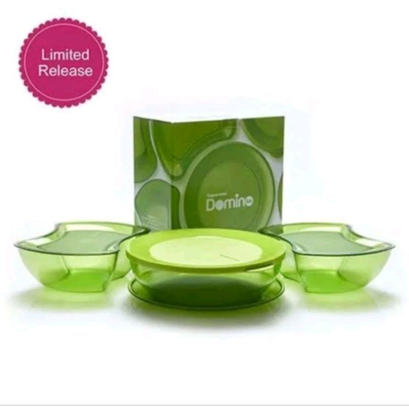 Domino set tupperware habiskan stock