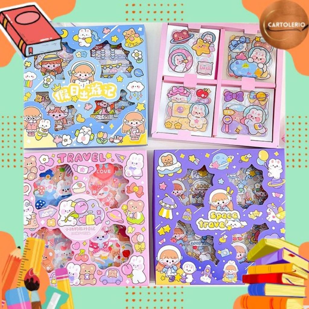 

Set 100 Lembar Sticker Lucu Waterproof DIY SS0010
