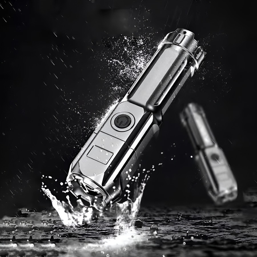 Senter LED 36W / Senter LED Cas Smiling Shark / Senter Cas Rechargeable Super Terang